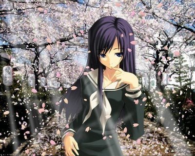 fall anime girl