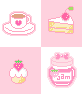 Cute pink treat background