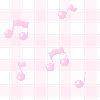 music note background- pink