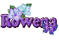 Purple Flower & Butterfly: Rowena