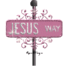 pink street sign jesus WAY