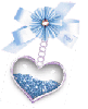 Blue crystal heart
