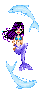 Purple Mermaid with Two Dolphins!