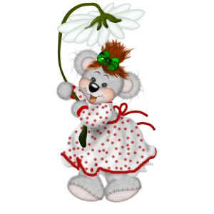 creddy girl with a flower