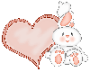 Cute bunny heart