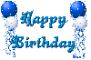 Happy Birthday in Blue