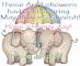 elephants under umbrella