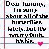 Dear tummy, 