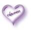 purple heart with name Lauren