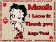 Betty Boop with Thank you hugs Toni