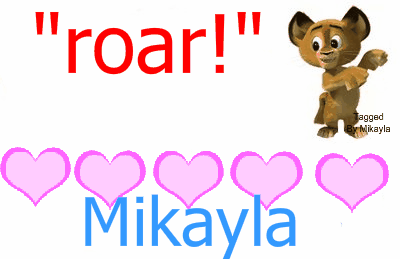 Mikayla- Alex Cub/ madagascar 2