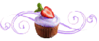 Strawberry lavander cupcake