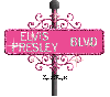 hot pink street sign elvis presley BLVD