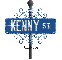 blue street sign kenny ST