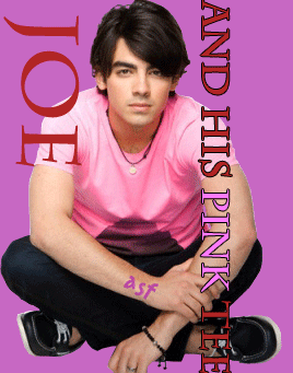 joe and his pink tee