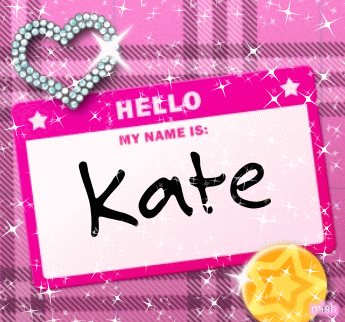 the name kate in glitter
