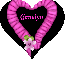 Fushia Heart with Flower - Genalyn