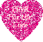 Pink Glitter Heart - Pink For The Cure
