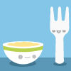 bowl and fork 