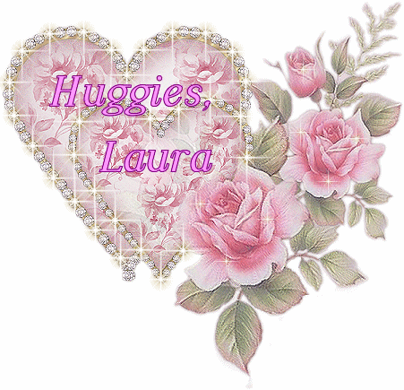 Pink Glitter Heart - Huggies - Laura