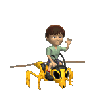 boy riding wasp