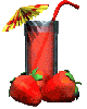 tropical strawberry fruit drink