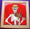 skeleton with fiddle