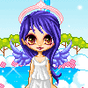 Cute purple haired angel avatar