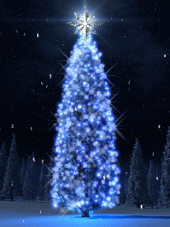 blue christmas tree