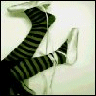 stripey socks- ballet shoes