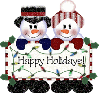happy holidays snow couple