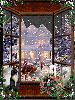 christmas scene window
