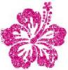 glitter hibiscus flower