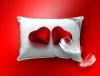hearts on pillow