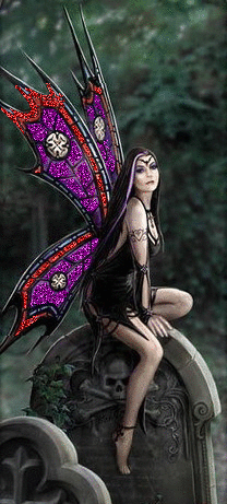 Goth Fairy on Headstone
