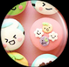 cute kawaii button