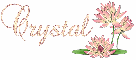 Crystal With Pink/Beige Flowers