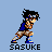 Sasuke throwing ninja stars