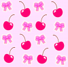 pink cherry and bow background