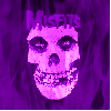 misfit skull flaming