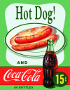 old fashion Coca Cola w hot dog