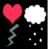 hearts rain lightning