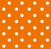 orange back polka dots
