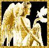 Golden angel with dove