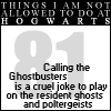 Things I am Not Allowed to do at Hogwarts.....