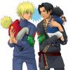 naruto and sasuke with their fathers