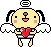angel doggy with heart