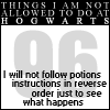 things i will not do at hogwarts