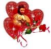 jesus in red heart's 