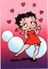 heart and bubble red Betty Boop